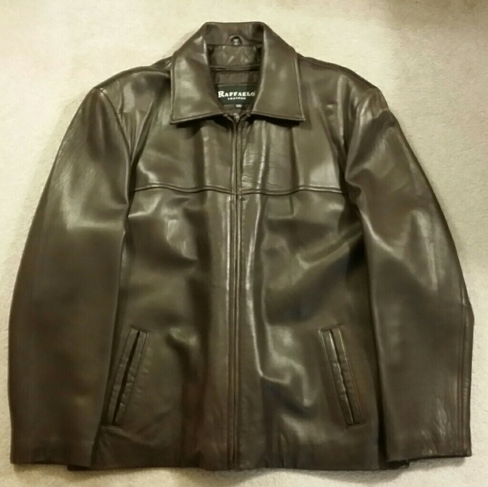 Chocolate brown leather jacket